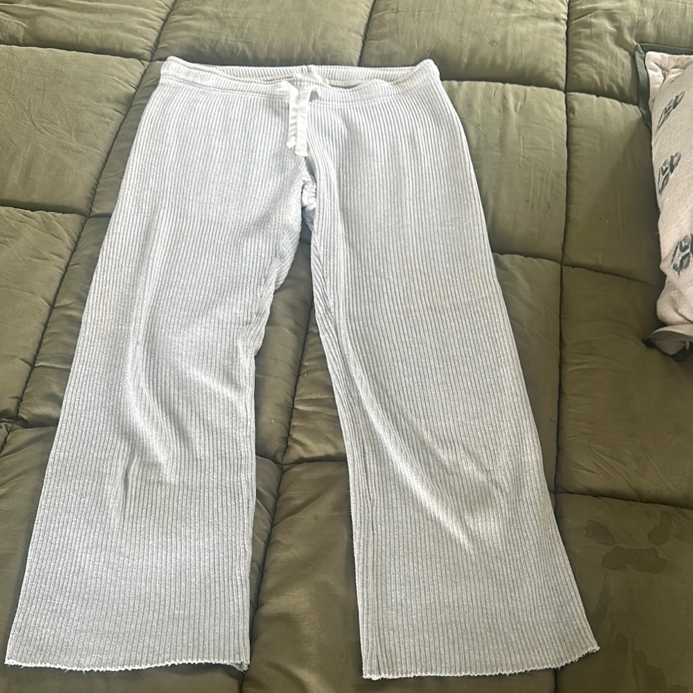 Monrow light gray Ribbed Pants